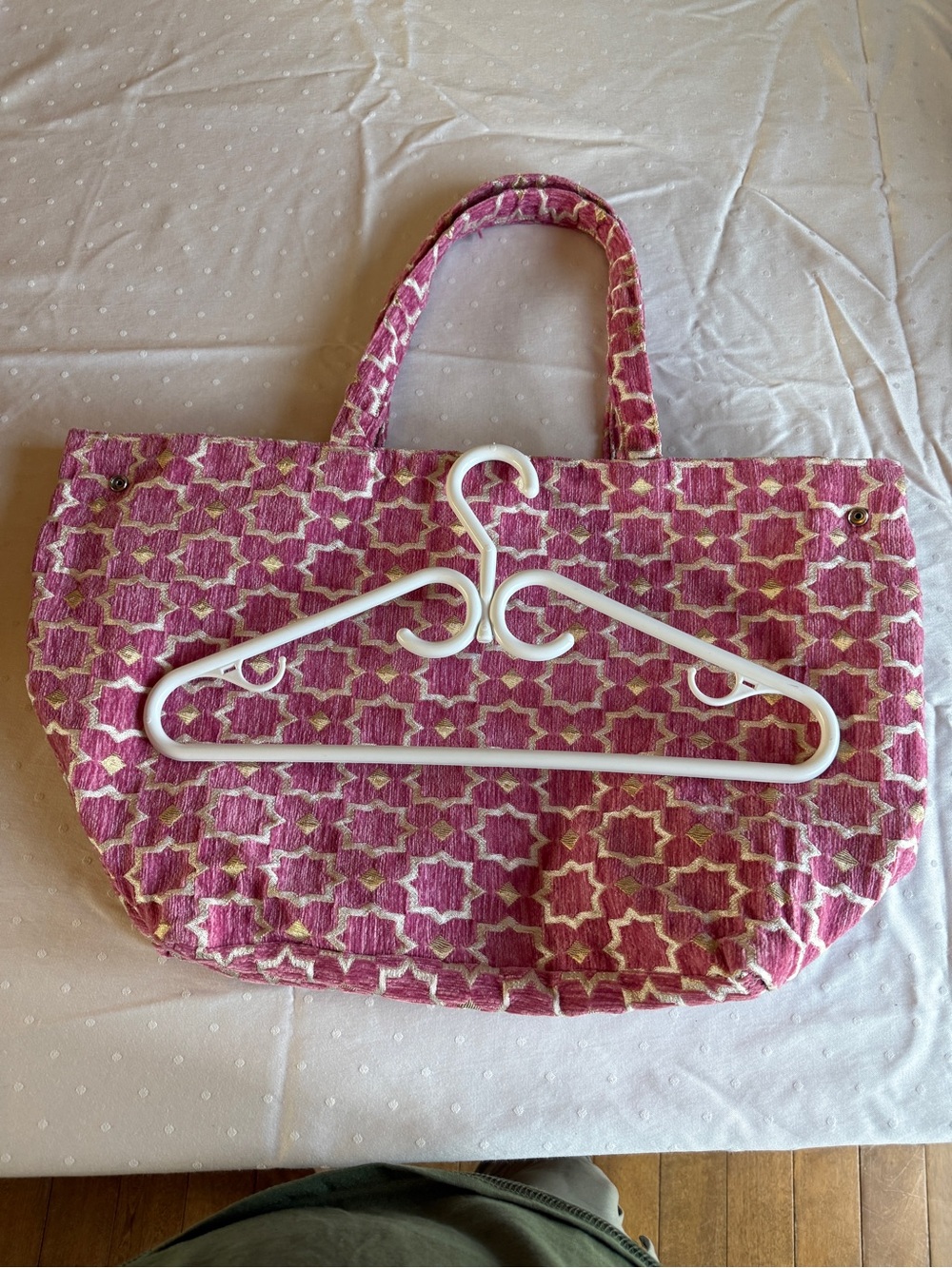 Pink Patterned Tote Bag - Picture 2 of 3